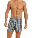  n Hanro Y jp t@bV  Fancy Woven Boxer - Green Check