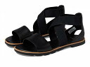 送料無料 ソレル SOREL レディース 女性用 シューズ 靴 サンダル Ella(TM) III Sandal - Black/Black