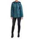  R[n[ Cole Haan fB[X p t@bV AE^[ WPbg R[g _EEEC^[R[g Pearlized Faux Down Jacket with Removable Hood - Emerald