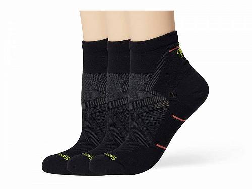 楽天グッズ×グッズ送料無料 スマートウール Smartwool レディース 女性用 ファッション ソックス 靴下 Run Zero Cushion Ankle Socks 3-Pack - Black