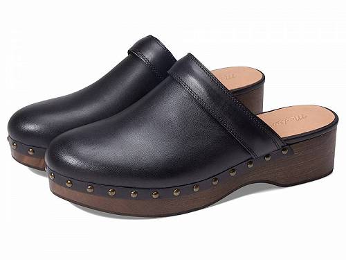 送料無料 Madewell レディース 女性用 シューズ 靴 クロッグ The Cecily Clog in Oiled Leather - True Black