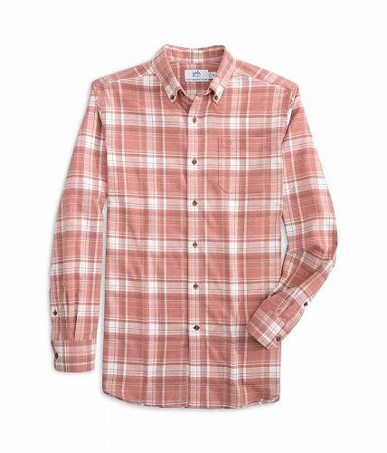 楽天グッズ×グッズ送料無料 Southern Tide メンズ 男性用 ファッション ボタンシャツ Long Sleeve Flannel IC Avondale Plaid Sport Shirt - Heather Dusty Coral