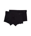 送料無料 ハンロ Hanro メンズ 男性用 ファッション 下着 Cotton Essentials 2-Pack Boxer Brief - Black 1