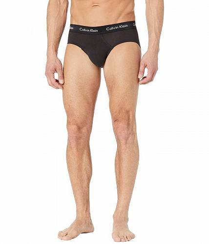 送料無料 カルバンクライン Calvin Klein Underwear メンズ 男性用 ファッション 下着 Cotton Stretch Multipack Hip Brief - Black