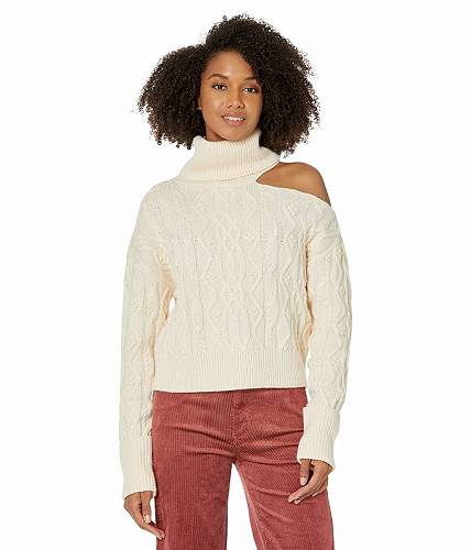 楽天グッズ×グッズ送料無料 ペイジ Paige レディース 女性用 ファッション セーター Cropped Cable Knit Raundi - Ivory