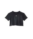  A_[A[}[ Under Armour Kids ̎qp t@bV q ANeBuEGA Vc Crop Sportstyle Logo Short Sleeve T-Shirt (Big Kids) - Black/White