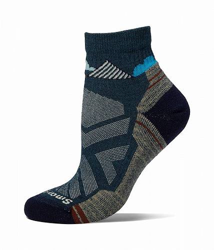 送料無料 スマートウール Smartwool レディース 女性用 ファッション ソックス 靴下 Hike Light Cushion Clear Canyon Pattern Ankle - Twilight Blue