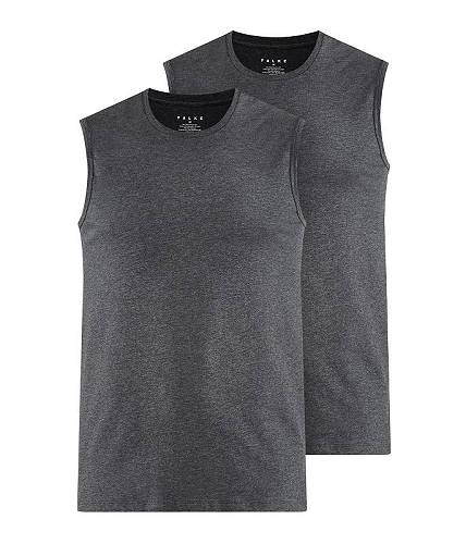 送料無料 ファルケ Falke メンズ 男性用 ファッション タンクトップ Daily Comfort Crew Neck Muscle Shirt 2-Pack - Grey (Dark Grey/Heather 3278)