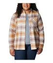  RrA Columbia fB[X p t@bV {^Vc Plus Size Calico Basin(TM) Flannel Long Sleeve Shirt - Dusty Pink Dimensional Buffalo