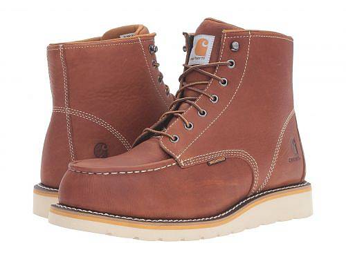 送料無料 カーハート Carhartt メンズ 男性用 シューズ 靴 ブーツ ワークブーツ 6&quot; Steel Toe Waterproof Wedge Boot - Tan Oil Tanned Leather