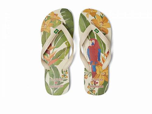 送料無料 ハワイアナス Havaianas レディース 女性用 シューズ 靴 サンダル Farm Parrot & Floral Flip-Flops - Beige