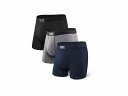 送料無料 サックスアンダーウエアー SAXX UNDERWEAR メンズ 男性用 ファッション 下着 Vibe Boxer Brief 3-Pack - Black/Grey/Blue