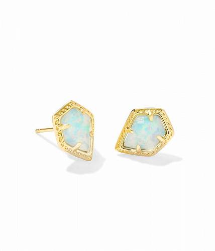 送料無料 ケンドラスコット Kendra Scott レディース 女性用 ジュエリー 宝飾品 イヤリング Framed Tessa Stud Earrings - Gold Luster Light Blue Kyocera Opal