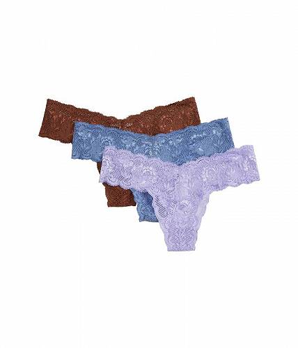 ̵ ٥ Cosabella ǥ  եå  硼 Never Say Never 3 Pack Lowrider Thong - Ticino/Luzerne Blue/Alpine Flower