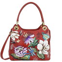 送料無料 アヌシュカ Anuschka レディース 女性用 バッグ 鞄 バックパック リュック Satchel With Crossbody Strap - 708 - Crimson Garden