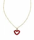 PhXRbg Kendra Scott fB[X p WG[ i lbNX Ashton Heart Short Pendant Necklace - Gold Red Glass