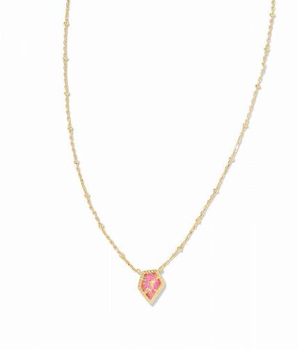 送料無料 ケンドラスコット Kendra Scott レディース 女性用 ジュエリー 宝飾品 ネックレス Framed Tess Satellite Short Pendant Necklace - Gold Luster Rose Pink Kyocera Opal