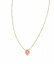 ̵ ɥ饹å Kendra Scott ǥ  奨꡼  ͥå쥹 Framed Tess Satellite Short Pendant Necklace - Gold Luster Rose Pink Kyocera Opal