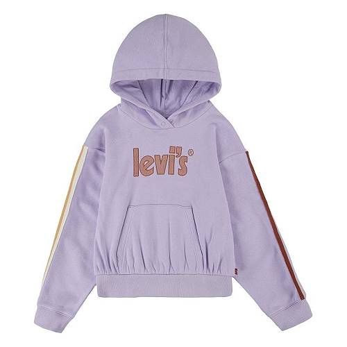 送料無料 リーバイス Levi&#039;s(R) Kids 女の子用 ファッション 子供服 パーカー スウェット ジャケット Graphic Pullover Hoodie (Little Kids) - Pastel Lilac