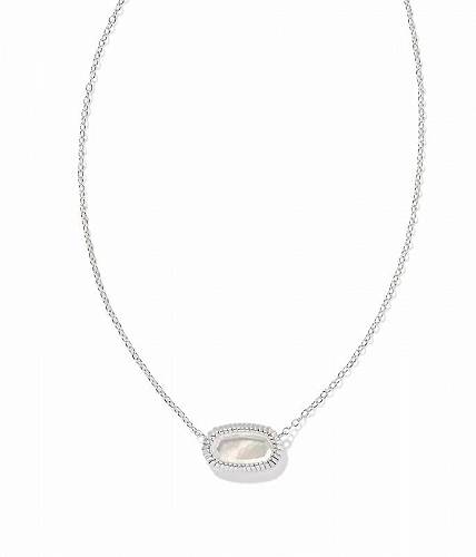̵ ɥ饹å Kendra Scott ǥ  奨꡼  ͥå쥹 Elisa Ridge Frame Short Pendant Necklace - Silver Ivory Mother Of Pearl