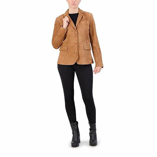 送料無料 コールハーン Cole Haan レディース 女性用 ファッション アウター ジャケット コート ブレザー Suede Blazer - Hazelnut