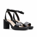 送料無料 クラークス Clarks レディース 女性用 シューズ 靴 ヒール AmbyrLyn Bay - Black Leather