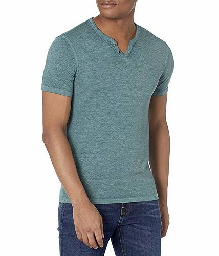 楽天グッズ×グッズ送料無料 ラッキーブランド Lucky Brand メンズ 男性用 ファッション Tシャツ Burnout Button Notch Shirt - June Bug