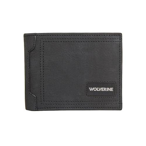  E@ Wolverine t@bVG  z Rugged Bifold Leather Wallet - Black