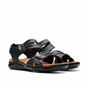 送料無料 クラークス Clarks レディース 女性用 シューズ 靴 サンダル Kitly Ave - Black Leather