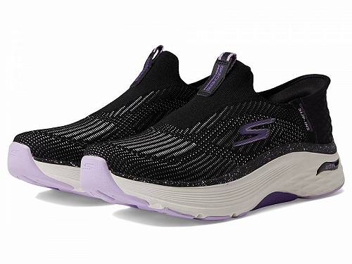 送料無料 スケッチャーズ SKECHERS レディース 女性用 シューズ 靴 スニーカー 運動靴 Max Cushioning Arch Fit Fluidity Hands Free Slip-Ins - Black/Purple