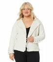  jbNAh][ NIC+ZOE fB[X p t@bV AE^[ WPbg R[g uU[ Plus Size Metallic Fringe Mix Knit Jacket - Cream Mix