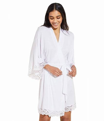 送料無料 エバージェイ Eberjey レディース 女性用 ファッション パジャマ 寝巻き バスローブ Mariana Mademoiselle Kimono Robe - White