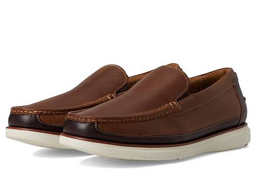 送料無料 フローシャイム Florsheim メンズ 男性用 シューズ 靴 ローファー Tropics Moc Toe Venetian Slip-On - Brown Crazy Horse