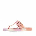 送料無料 フィットフロップ FitFlop レディース 女性用 シューズ 靴 サンダル Iqushion Iridescent Adjustable Buckle Flip-Flops - Urban White Iridescent