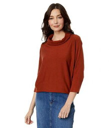 送料無料 Elliott Lauren レディース 女性用 ファッション セーター Modal Knit Cowl Neck 3/4 Sleeve Sweater - Bourbon