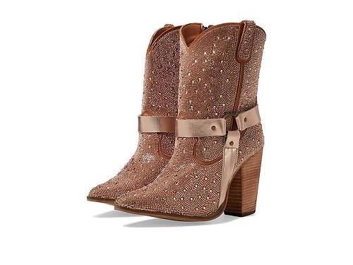 こちらの商品は ディンゴ Dingo レディース 女性用 シューズ 靴 ブーツ ウエスタンブーツ Crown Jewel Leather Bootie - Rose Gold です。 注文後のサイズ変更・キャンセルは出来ませんので、十分なご検討の上でのご注文をお願いいたします。 ※靴など、オリジナルの箱が無い場合がございます。ご確認が必要な場合にはご購入前にお問い合せください。 ※画面の表示と実物では多少色具合が異なって見える場合もございます。 ※アメリカ商品の為、稀にスクラッチなどがある場合がございます。使用に問題のない程度のものは不良品とは扱いませんのでご了承下さい。 ━ カタログ（英語）より抜粋 ━ Bring that modern charm to your style by opting for the super chic and sparkling Dingo(R) Crown Jewel Leather Booties. Accented with jewel embellishments throughout the upper, the booties display a pointed toe silhouette, a bold harness buckle on the ankle, and a stacked block heel. Leather upper. Fabric lining. Cushioned insole for all-day comfort. Pull-on construction. Leather midsole. Rubber outsole. ※掲載の寸法や重さはサイズ「7, width B - Medium」を計測したものです. サイズにより異なりますので、あくまで参考値として参照ください. 実寸（参考値）： Heel Height: 約 10.16 cm Weight: 5 lbs Circumference: 約 30.48 cm Shaft: 約 20.32 cm ■サイズの幅(オプション)について Slim &lt; Narrow &lt; Medium &lt; Wide &lt; Extra Wide S &lt; N &lt; M &lt; W A &lt; B &lt; C &lt; D &lt; E &lt; EE(2E) &lt; EEE(3E) ※足幅は左に行くほど狭く、右に行くほど広くなります ※標準はMedium、M、D(またはC)となります ※メーカー毎に表記が異なる場合もございます