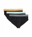  c[oCXg 2(X)IST Y jp t@bV  3-Pack ESSENTIAL No Show Brief - Black With Buff Orange/Black With Surf Spray/Black Stormy Weathe