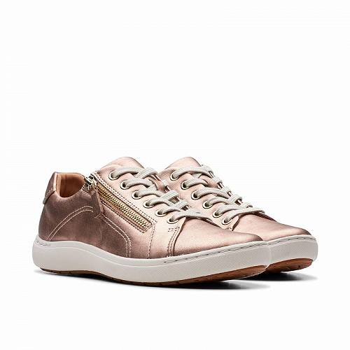 送料無料 クラークス Clarks レディース 女性用 シューズ 靴 スニーカー 運動靴 Nalle Lace - Rose Gold Leather