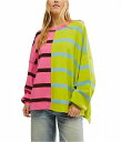 送料無料 フリーピープル Free People レディース 女性用 ファッション セーター Uptown Stripe Pullover - Aurora Lime Combo