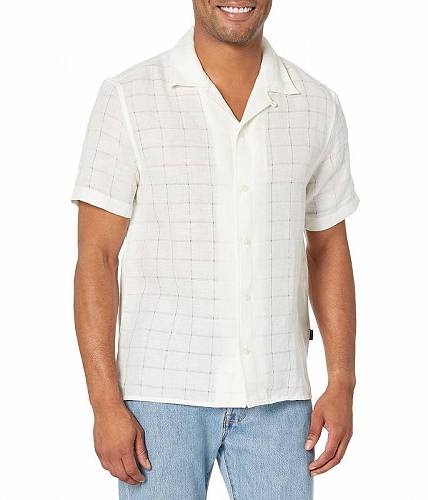 送料無料 ジョーンバルバトス John Varvatos メンズ 男性用 ファッション ボタンシャツ Danny Short Sleeve Camp Shirt W706Z2 - White