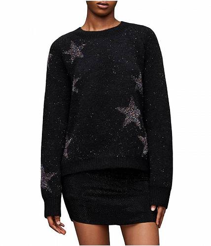 楽天グッズ×グッズ送料無料 AllSaints レディース 女性用 ファッション セーター Star Tinsel Jumper - Black/Rainbow Blue