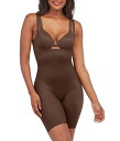 送料無料 スパンクス Spanx レディース 女性用 ファッション 下着 ショーツ Thinstincts 2.0 Open-Bust Midthigh Bodysuit - Chestnut Brown