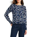 送料無料 ニックアンドゾー NIC+ZOE レディース 女性用 ファッション セーター Many Moons Femme Sleeve Sweater - Blue Multi