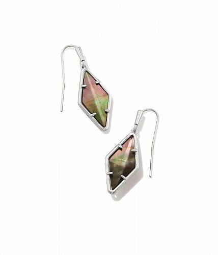  PhXRbg Kendra Scott fB[X p WG[ i CO Kinsley Drop Earrings - Silver Black Mother-of-Pearl