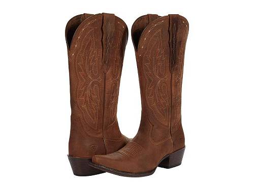 ̵ ꥢ Ariat ǥ  塼  ֡ ֡ Heritage X Toe Elastic Calf - Distressed Brown