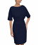 ̵ Х󥯥饤 Calvin Klein ǥ  եå ɥ쥹 Split Sleeve Short Dress with Ruched Detail - Indigo