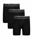 送料無料 アンダーアーマー Under Armour Kids 男の子用 ファッション 子供服 下着 Under Armour Kids Performance Tech Solid 3-Pack Boxer Briefs (Big Kids) - Black