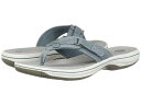送料無料 クラークス Clarks レディース 女性用 シューズ 靴 サンダル Breeze Sea - Blue Grey Synthetic