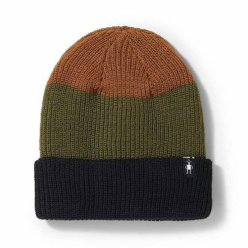 送料無料 スマートウール Smartwool ファッション雑貨 小物 帽子 ビーニー ニット帽 Cantar Color-Block Beanie - Winter Moss