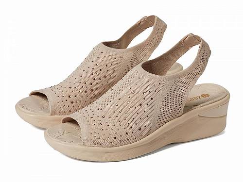 送料無料 Bzees レディース 女性用 シューズ 靴 ヒール Sicily Bright Wedge Sandals - Beige